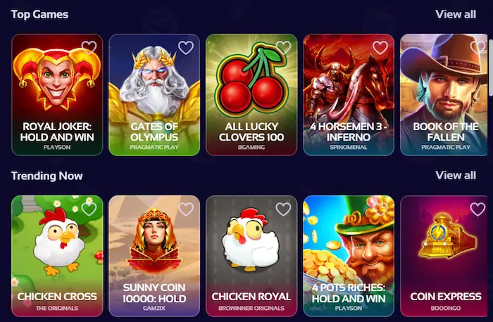 BroWinner Casino games