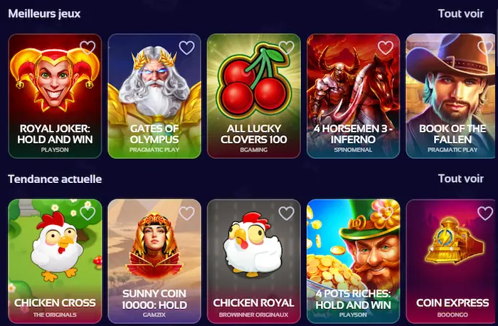 BroWinner Casino Jeux